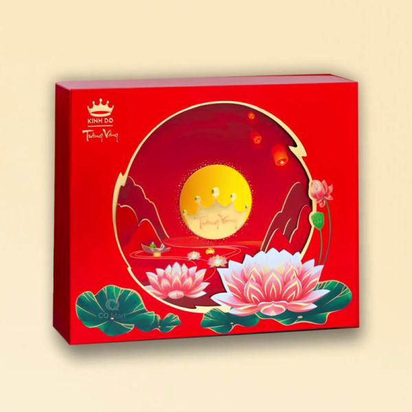 hộp bánh Trăng vàng Kinh Đô Hồng Ngọc An Thịnh đỏ 2024